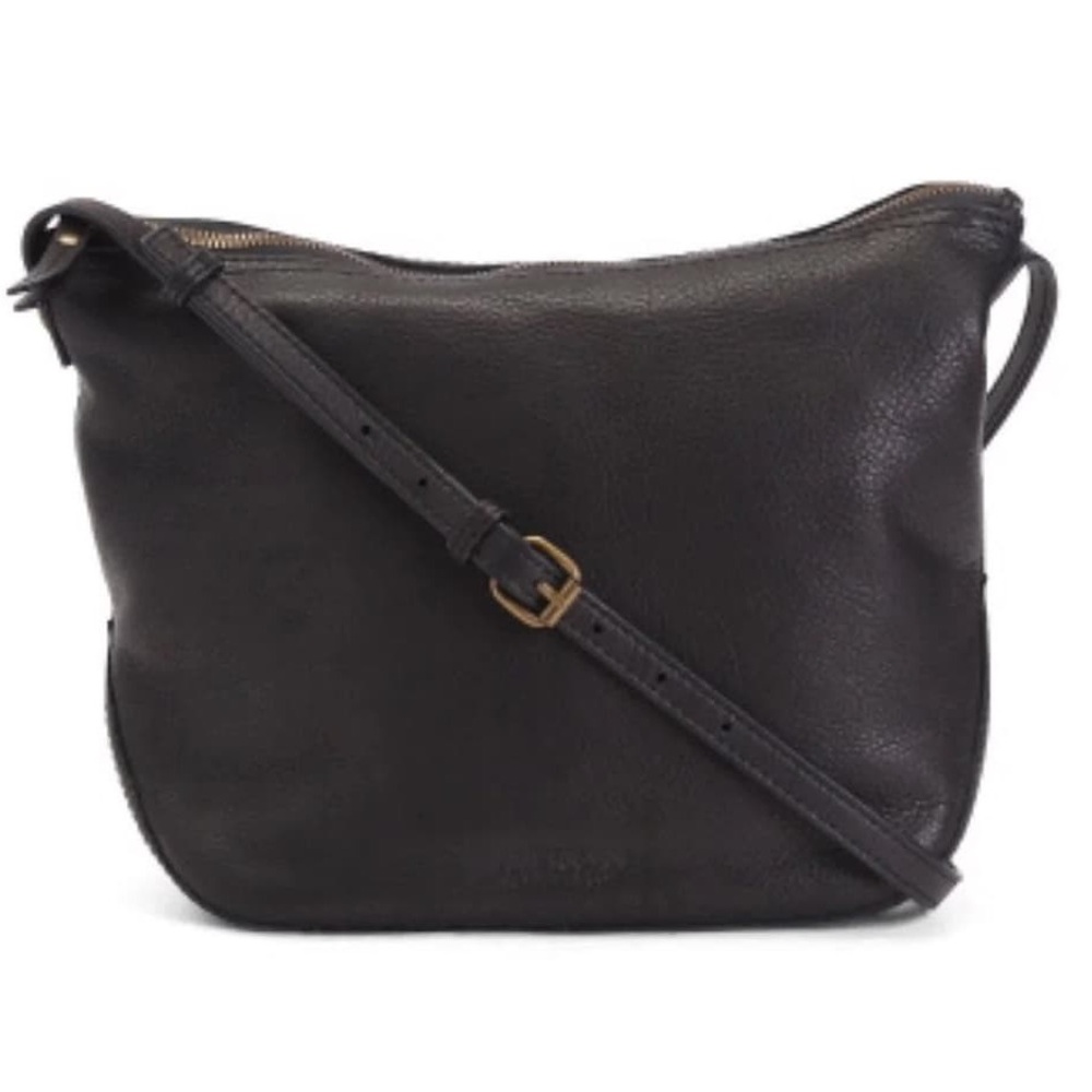 American Leather Co Black Leather Crossbody Shoulder Bag